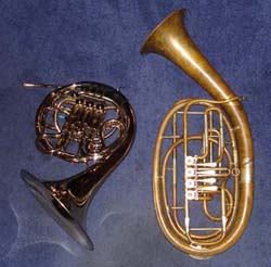 Picture of horn and Wagner tuba